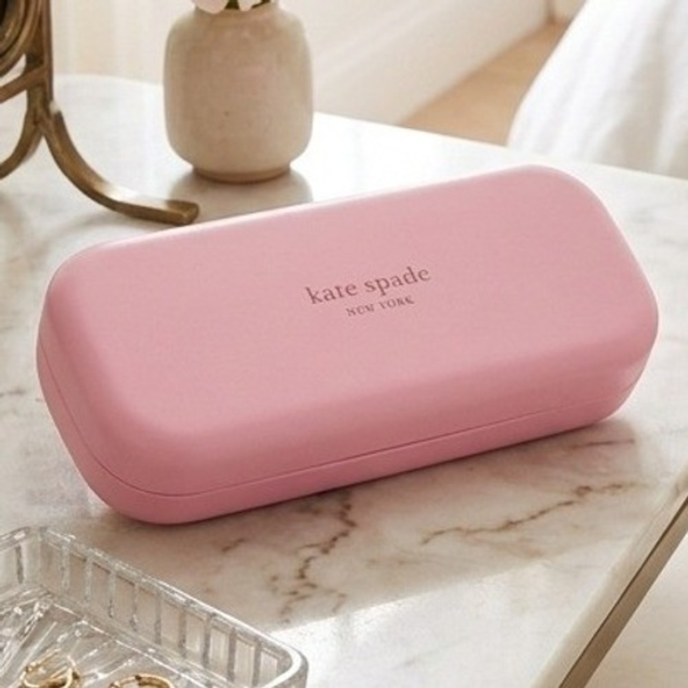 Kate Spade New York Pink and Green Hard Clamshell Eyewear Sunglasses Case